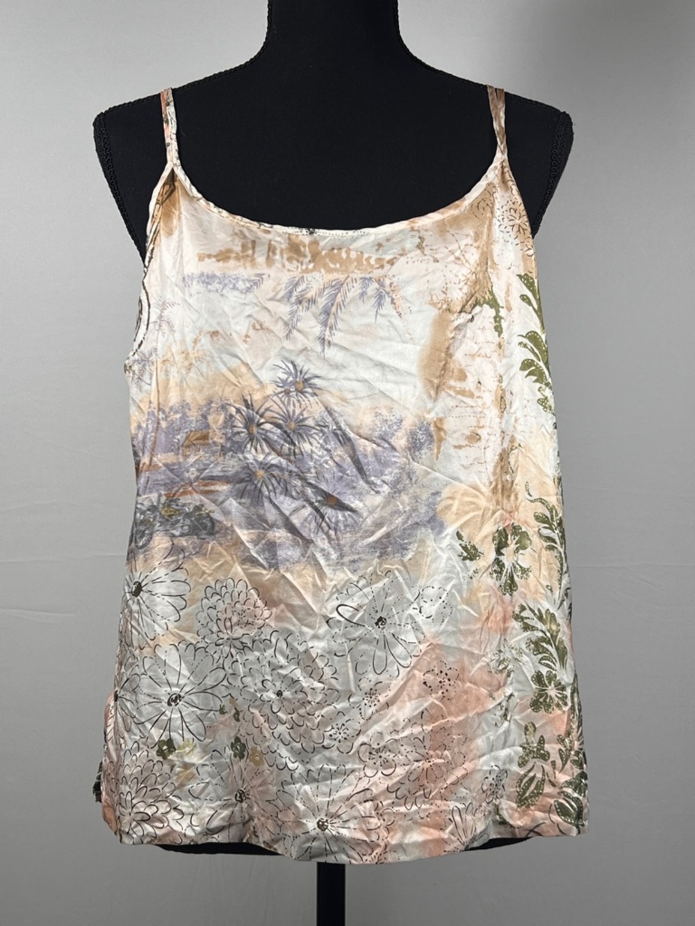 Harley Davidson x Tori Richard 100% Silk Tank Top, Size Large